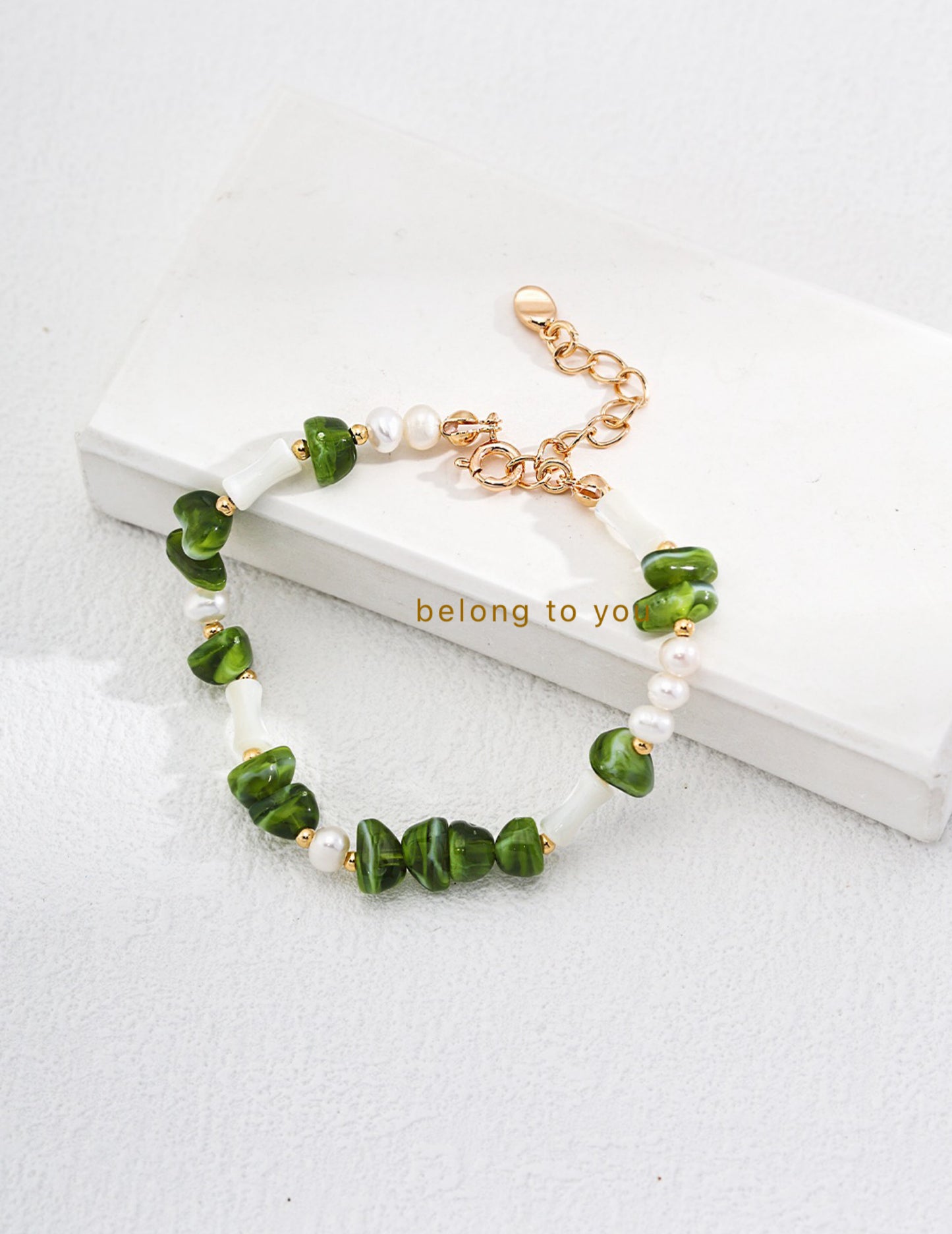 Forest Gem Pearl Bracelet
