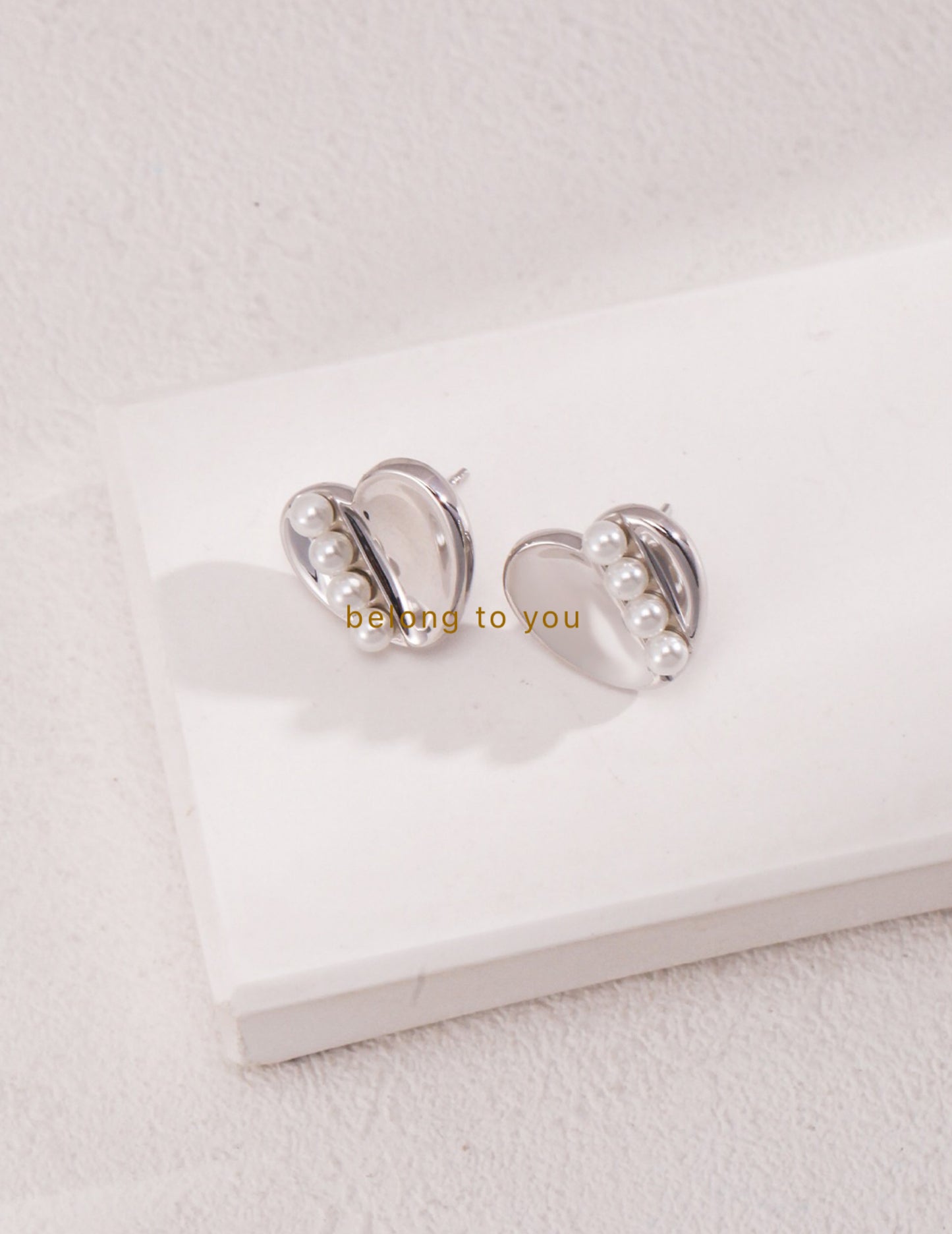 Heart Pearl Earrings