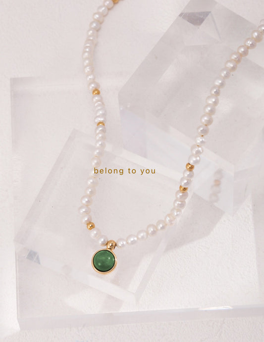 Exquisite Aquatic Agate Necklace