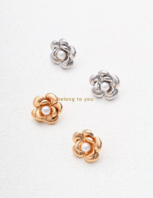Camellia Pearl Earrings