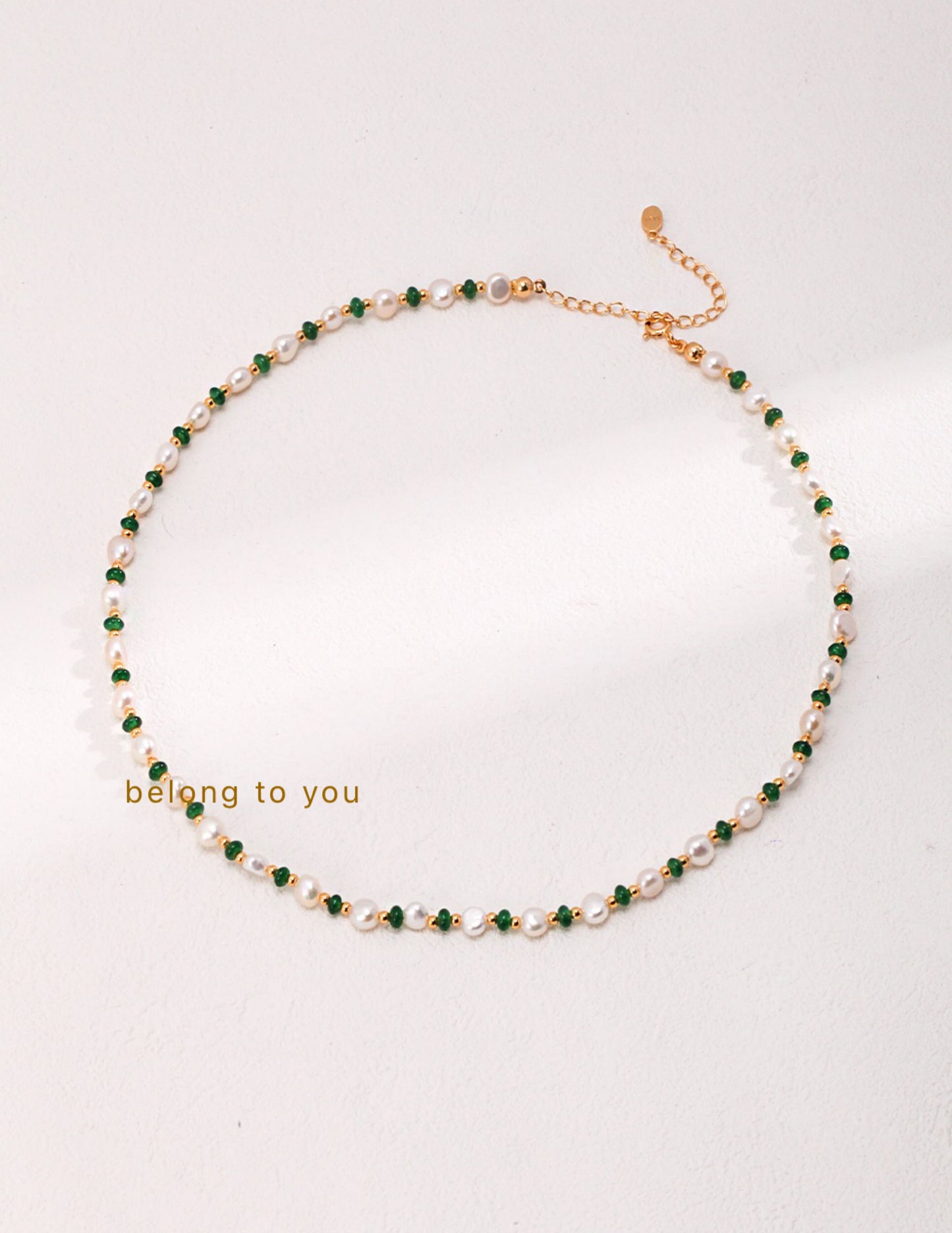 Green Glow Pearl Necklace