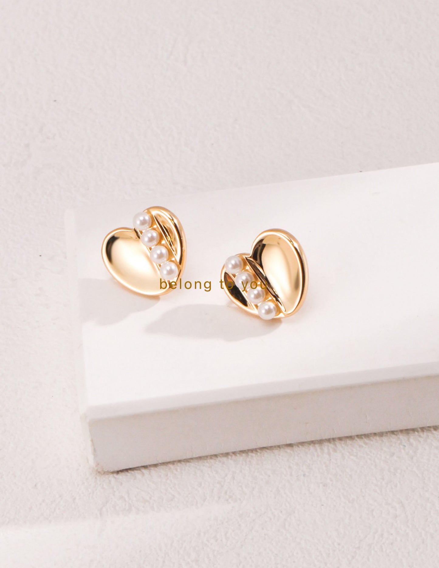 Heart Pearl Earrings