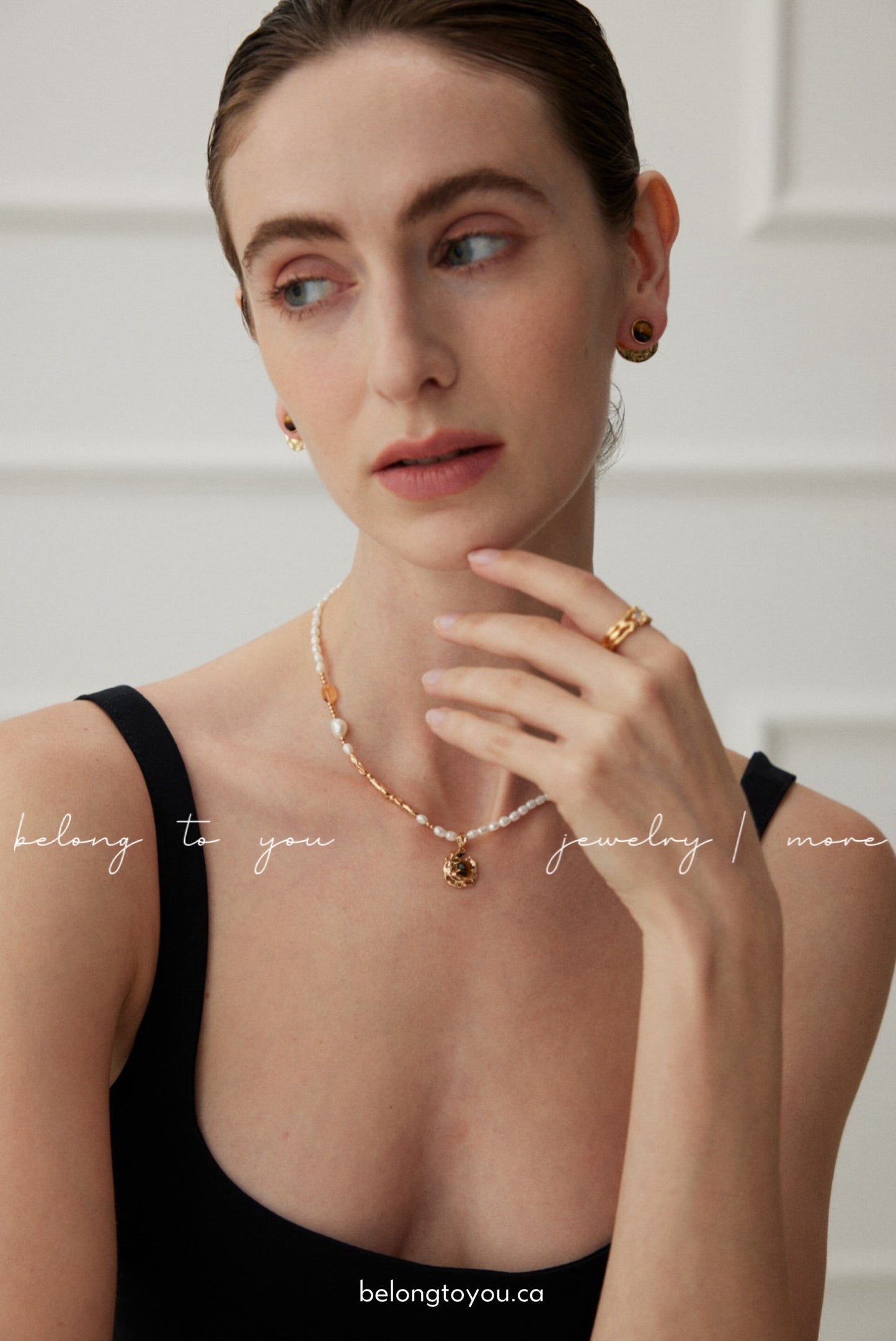 Tiger Eye Pearl Necklace