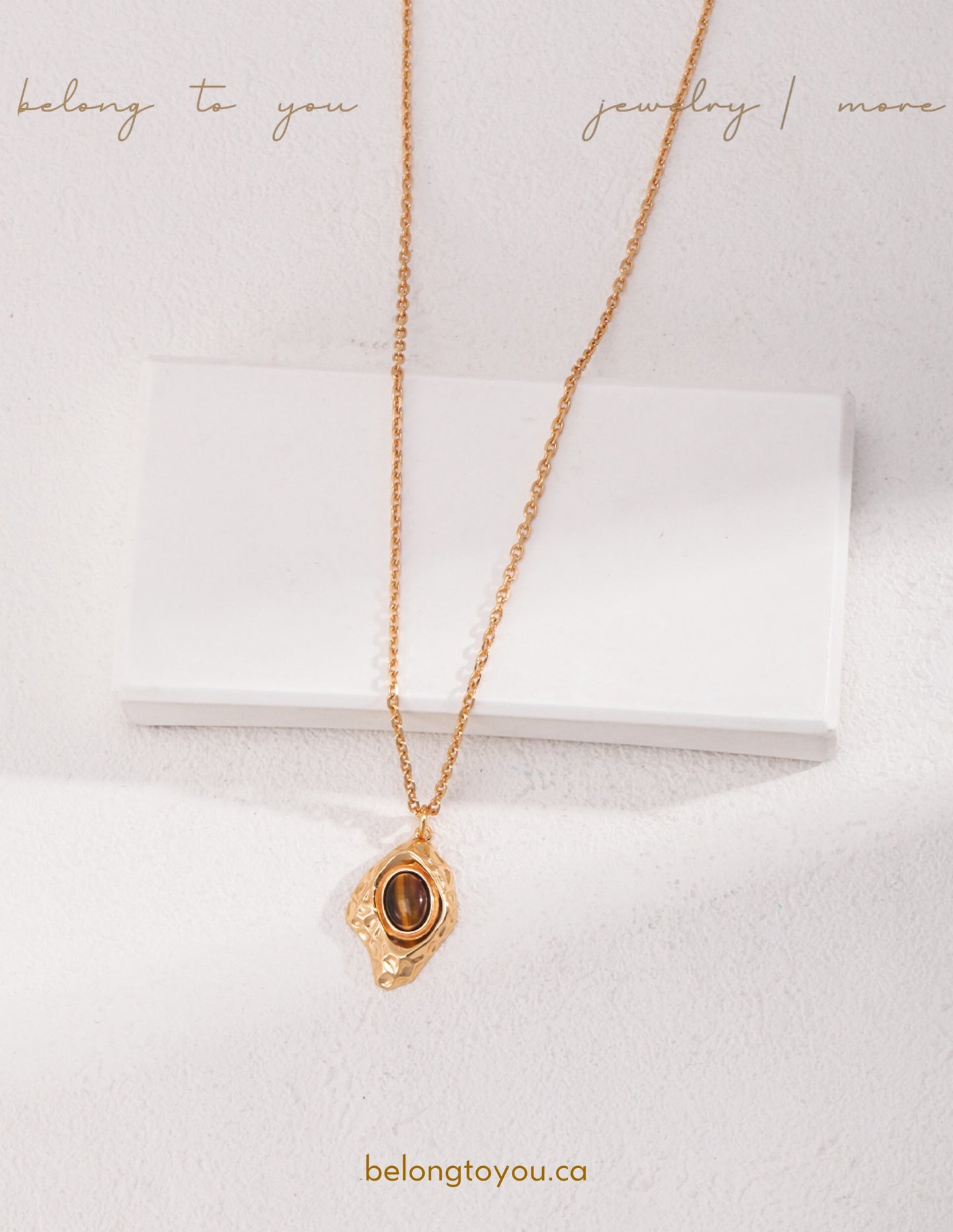Minimalist Tiger Eye Necklace