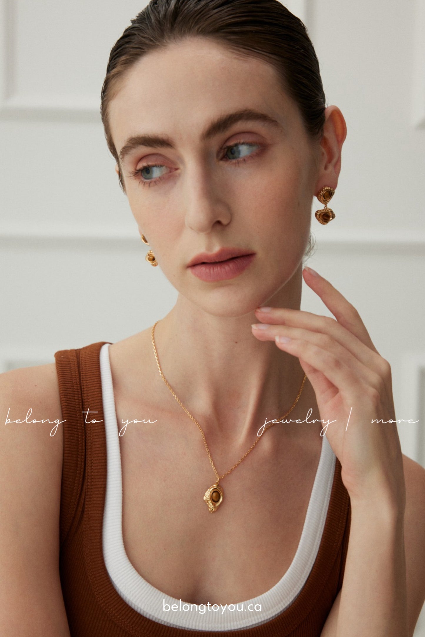 Minimalist Tiger Eye Necklace