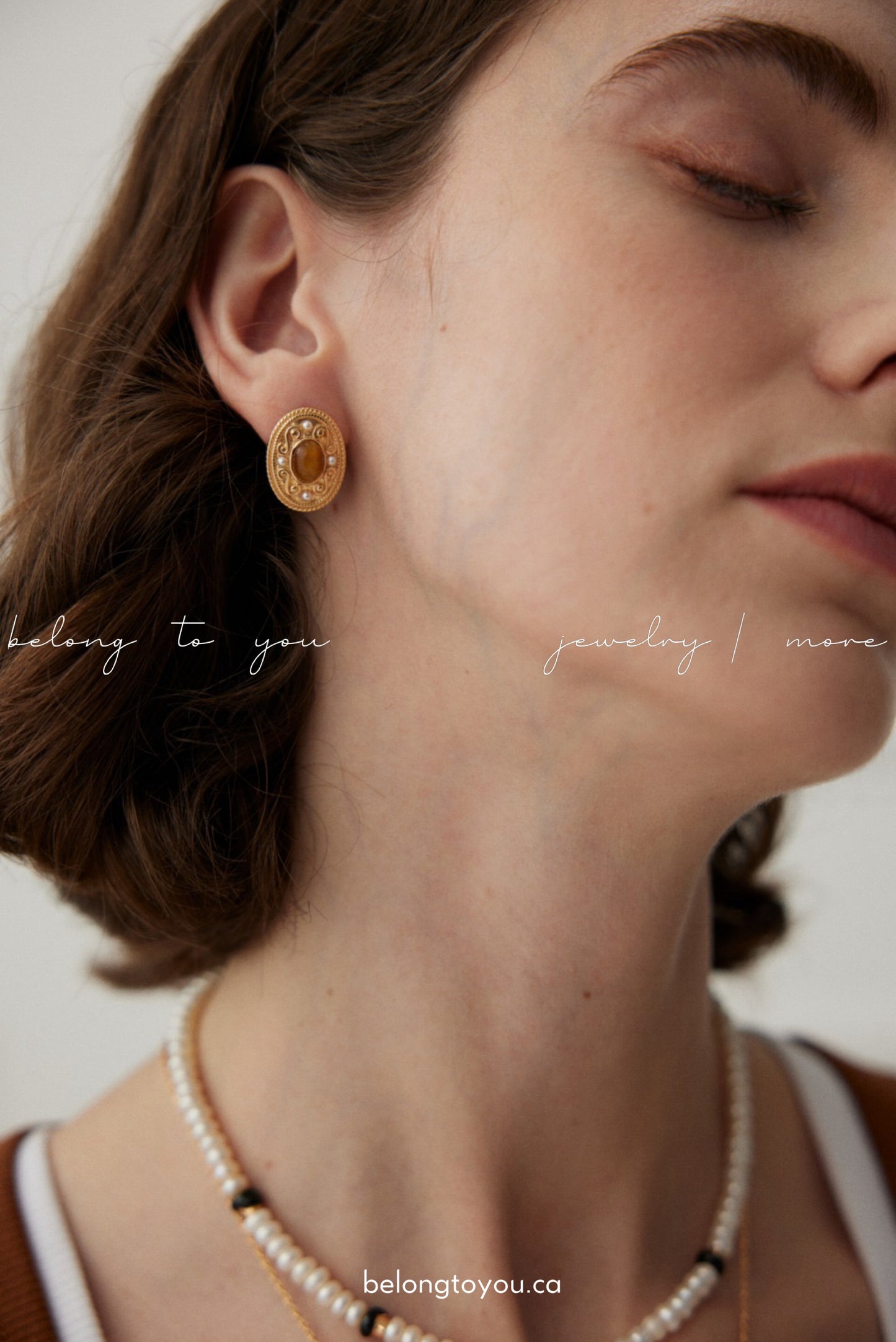 Royal Style Tiger Eye Earrings