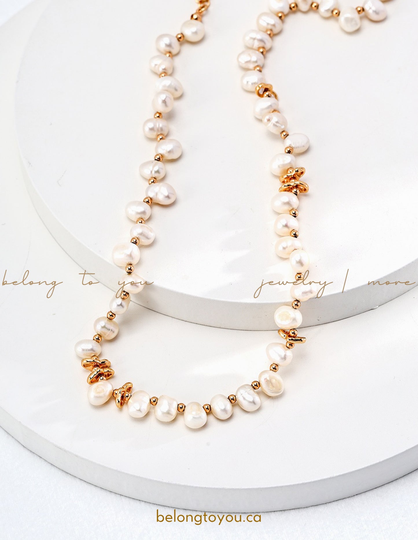 Golden Harmony Pearl Necklace