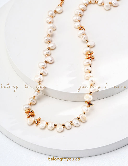 Golden Harmony Pearl Necklace