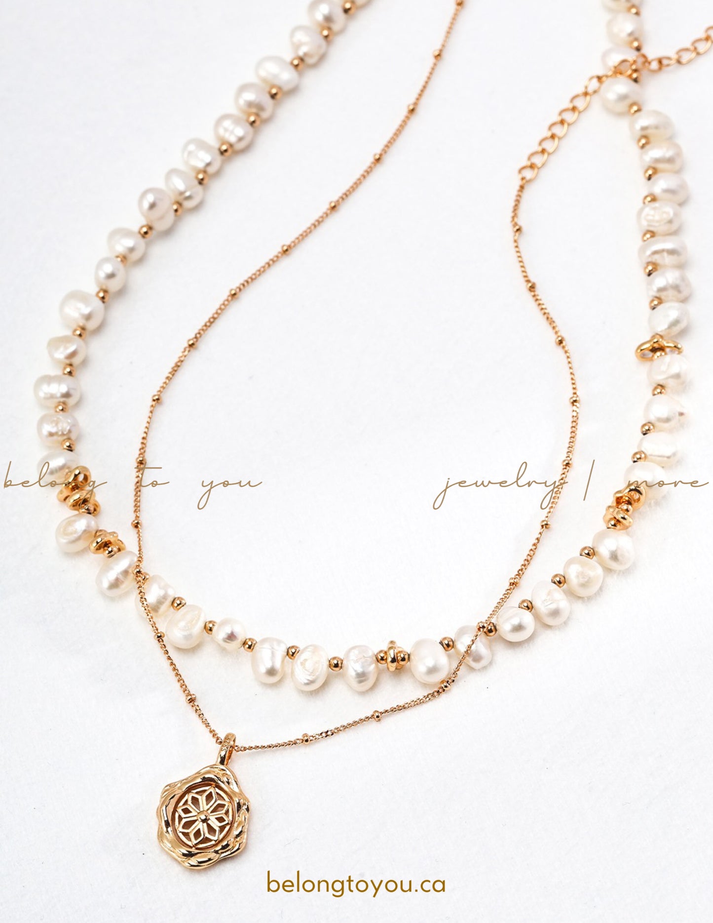 Golden Harmony Pearl Necklace