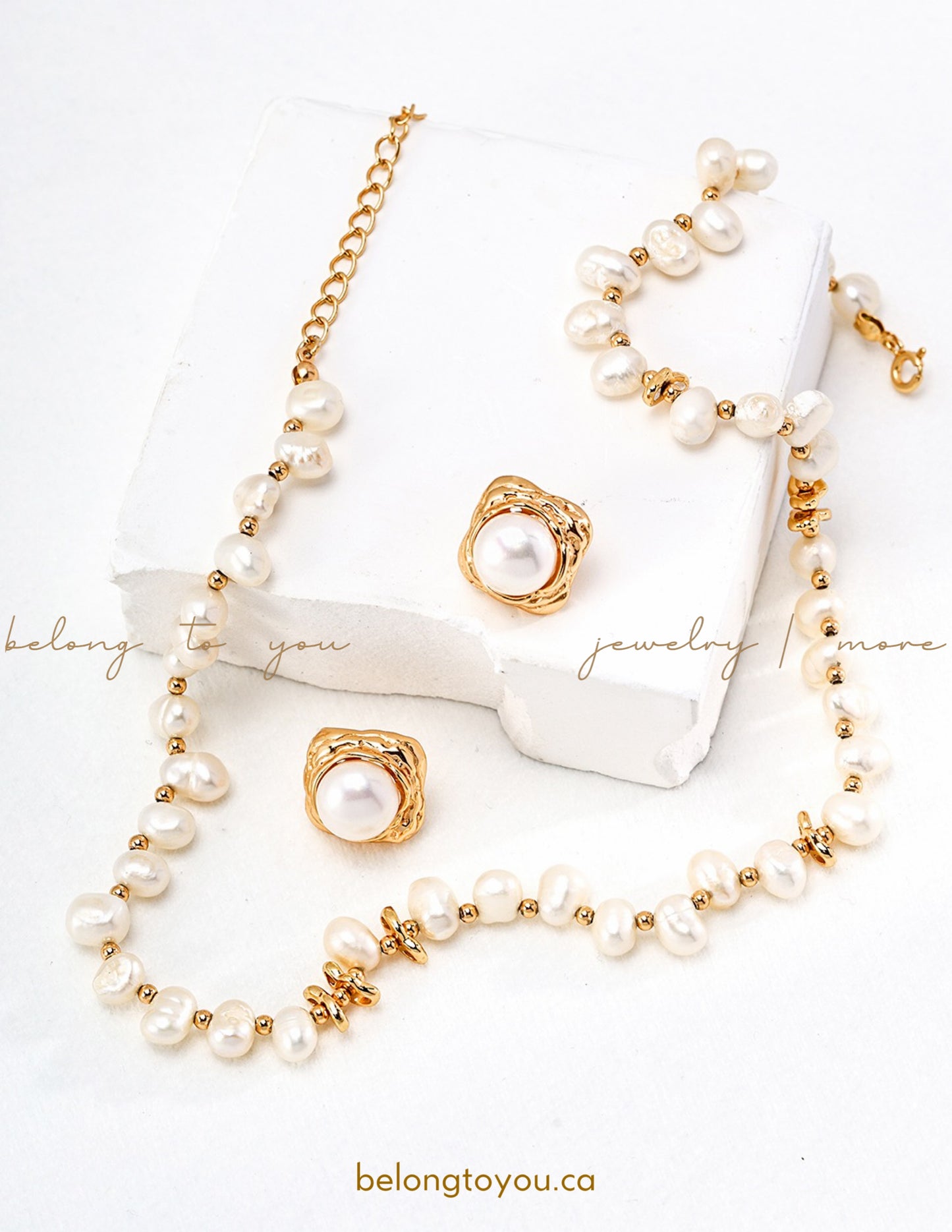 Golden Harmony Pearl Necklace