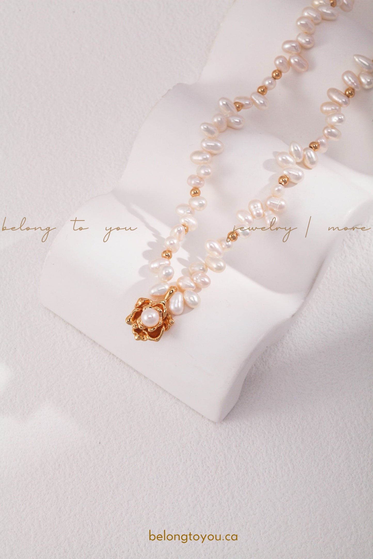 French Floral Pearl Necklace