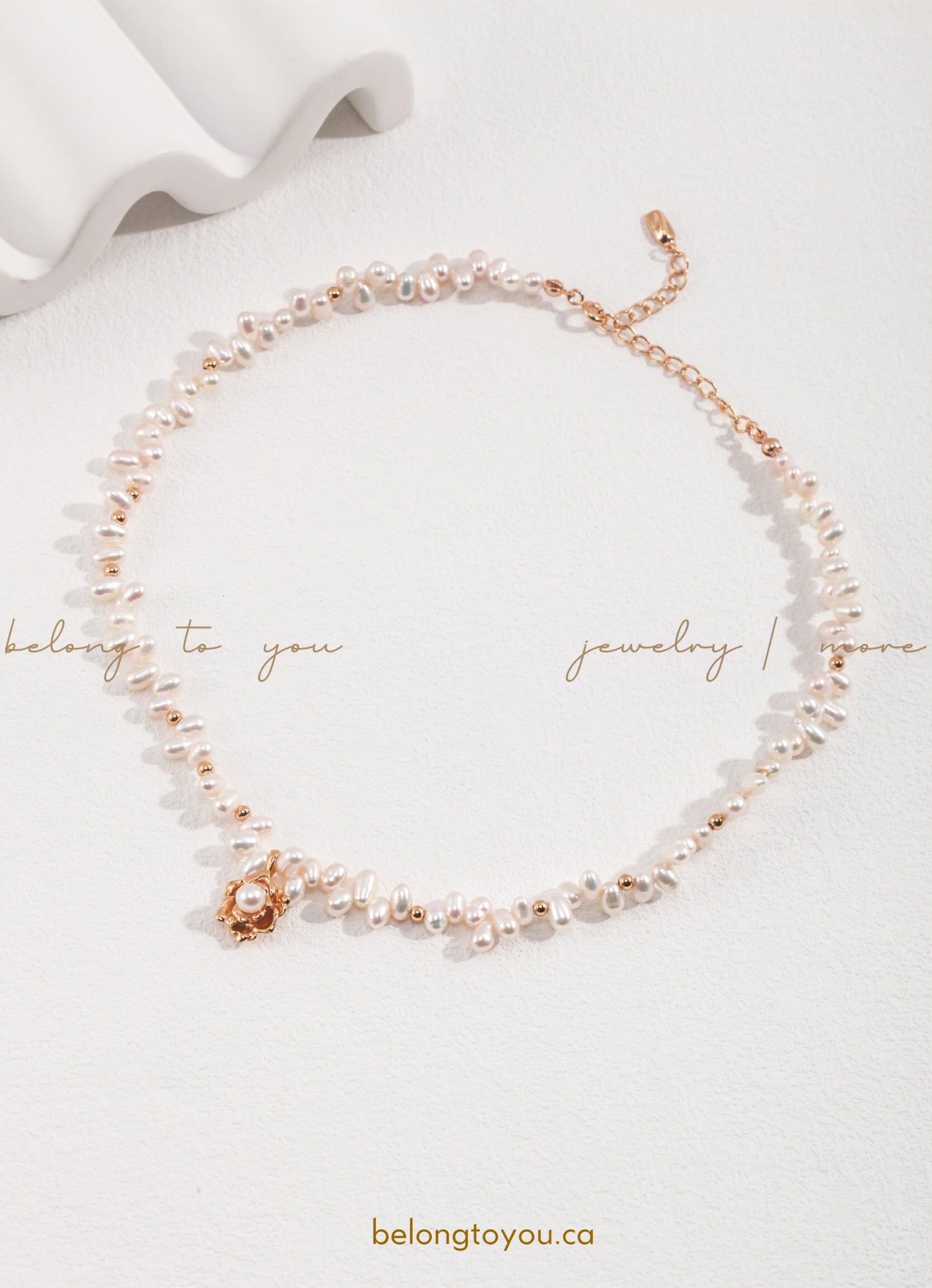 French Floral Pearl Necklace