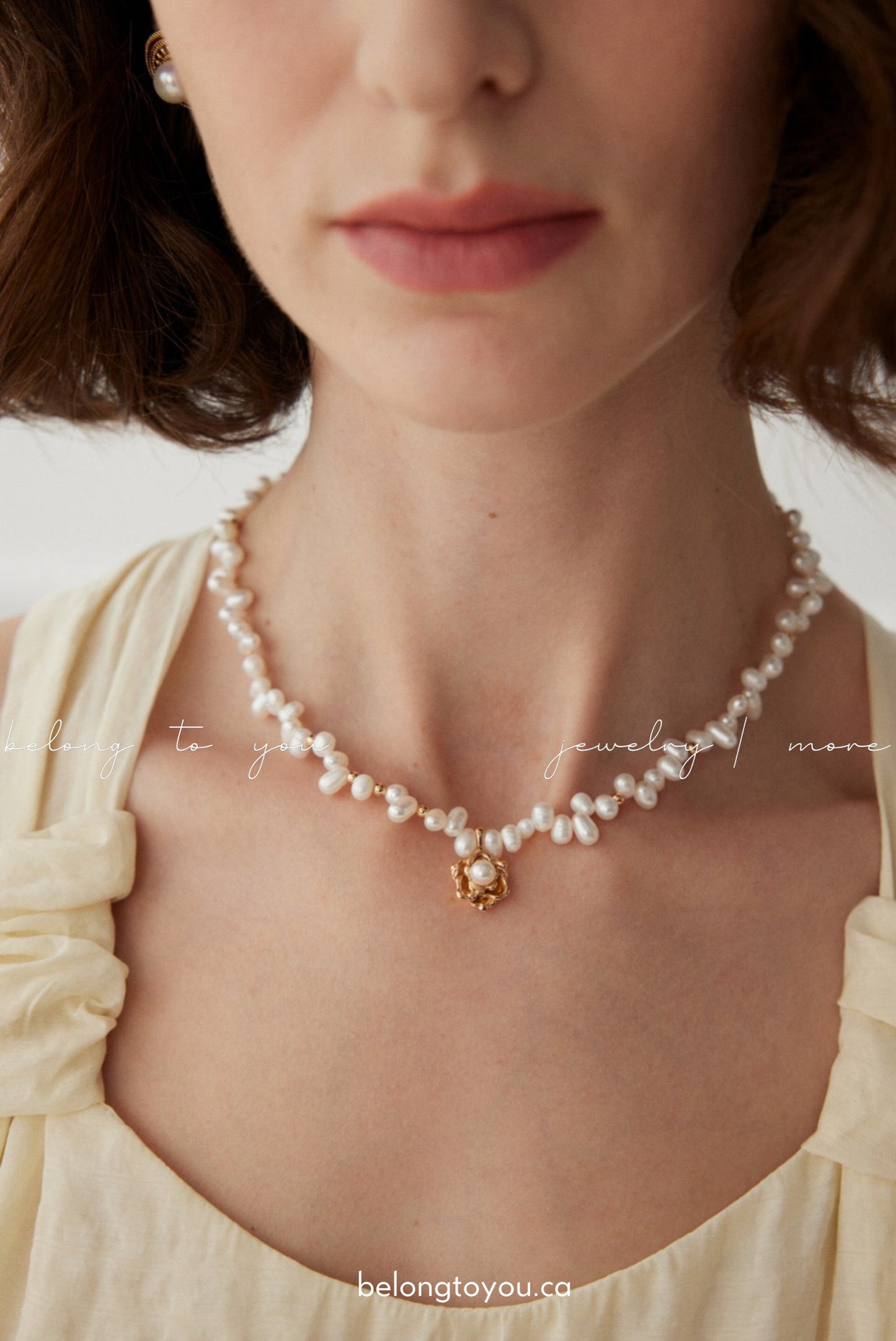 French Floral Pearl Necklace