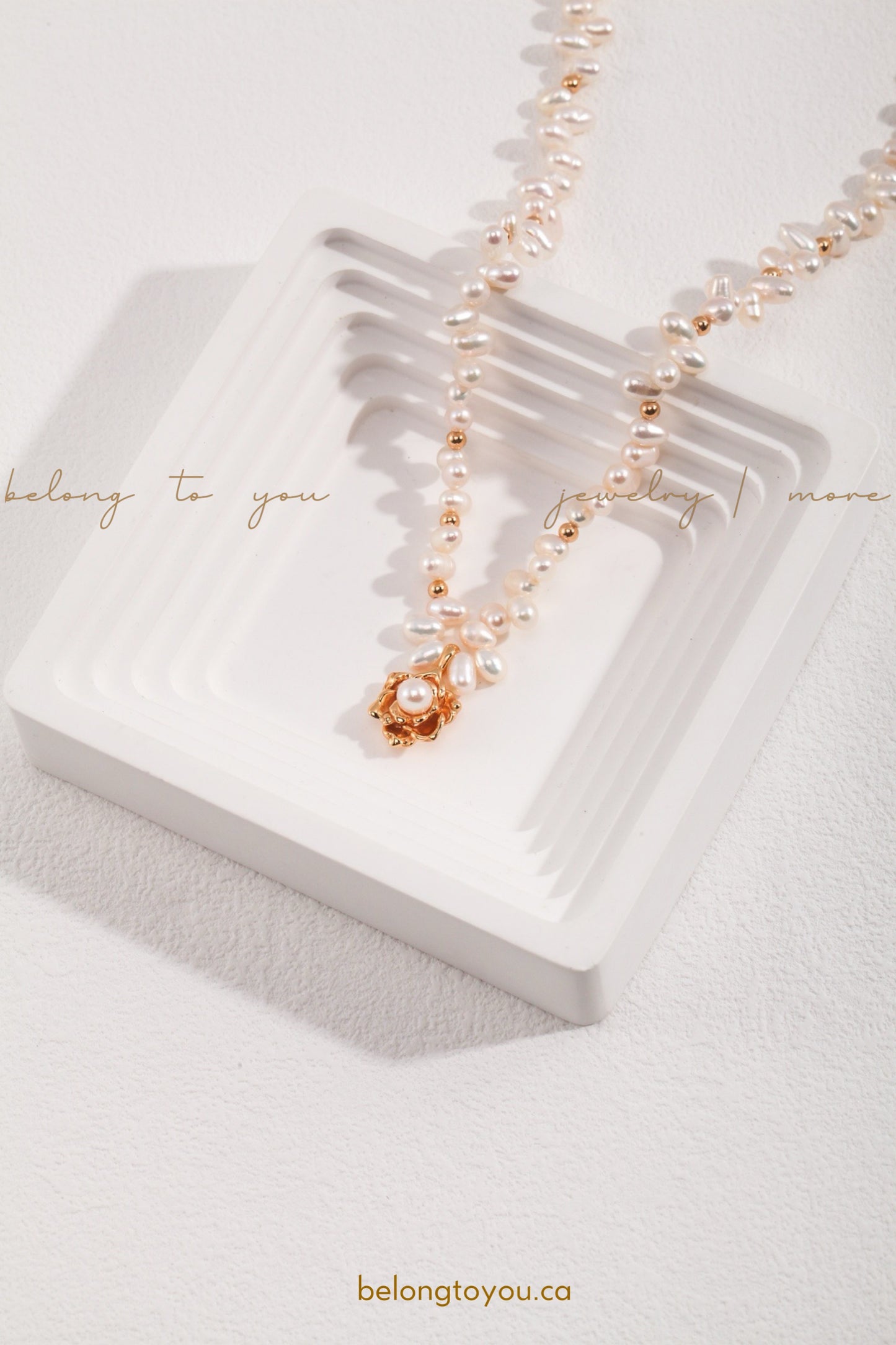 French Floral Pearl Necklace