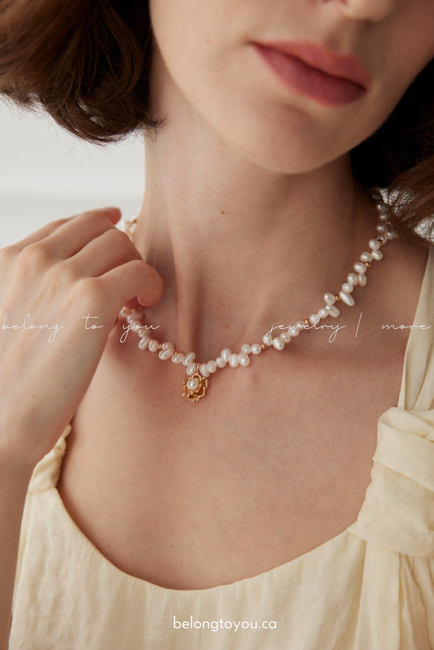 French Floral Pearl Necklace
