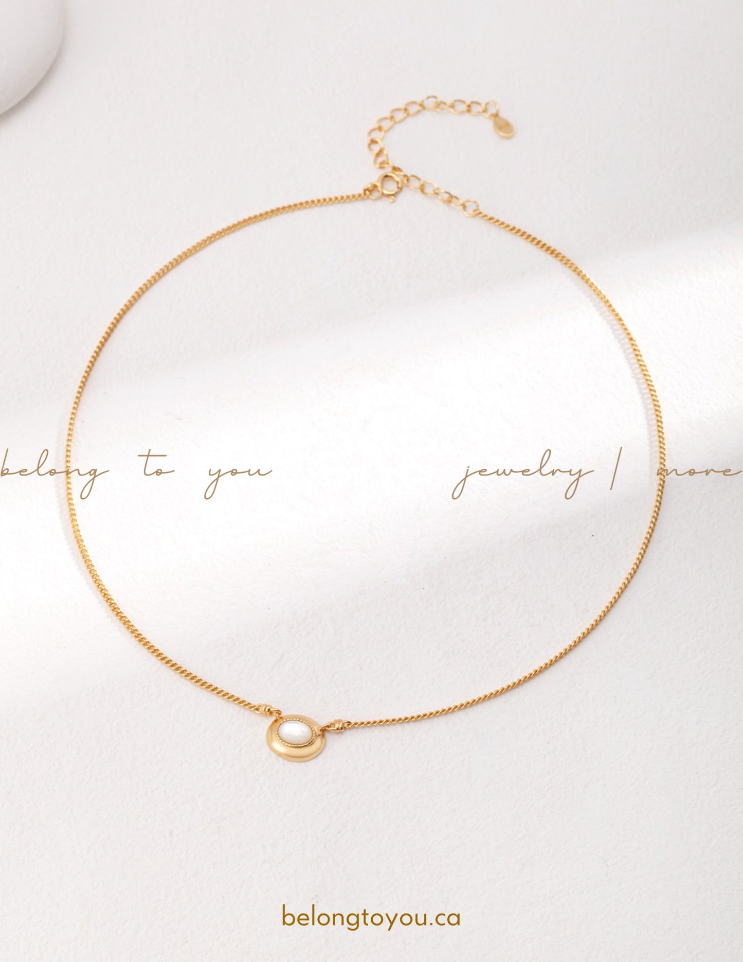 Minimalist Mother-of-Pearl Necklaces