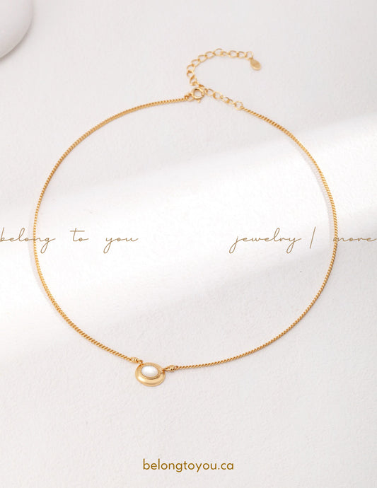 Minimalist Mother-of-Pearl Necklaces