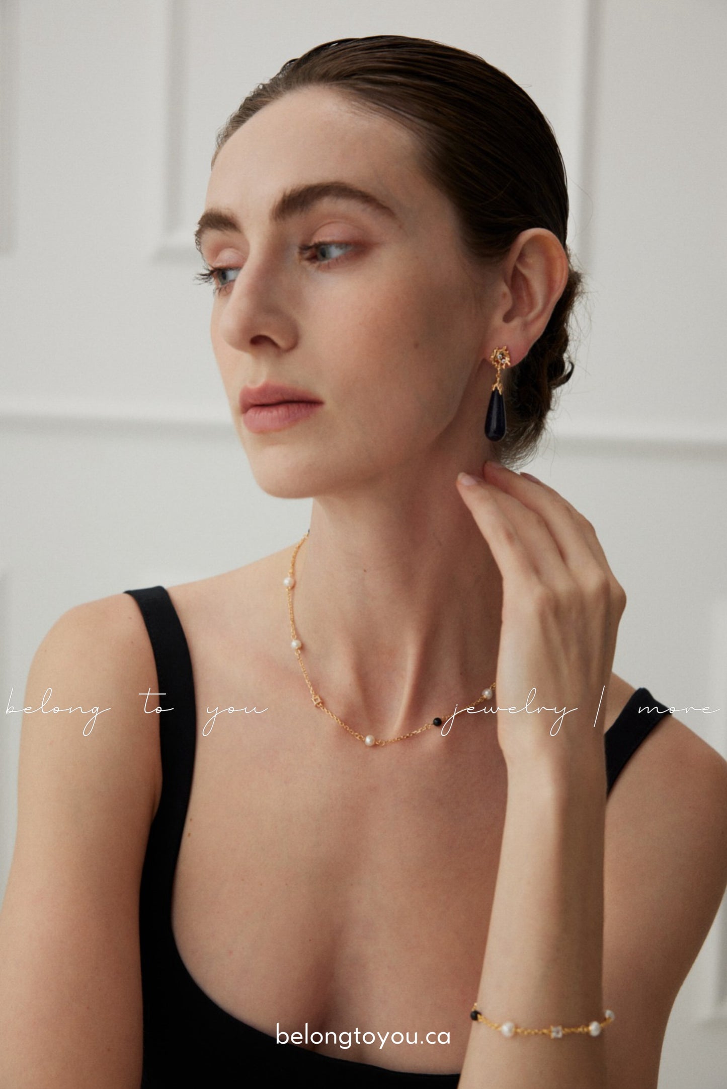 Black Agate Pearl Necklaces