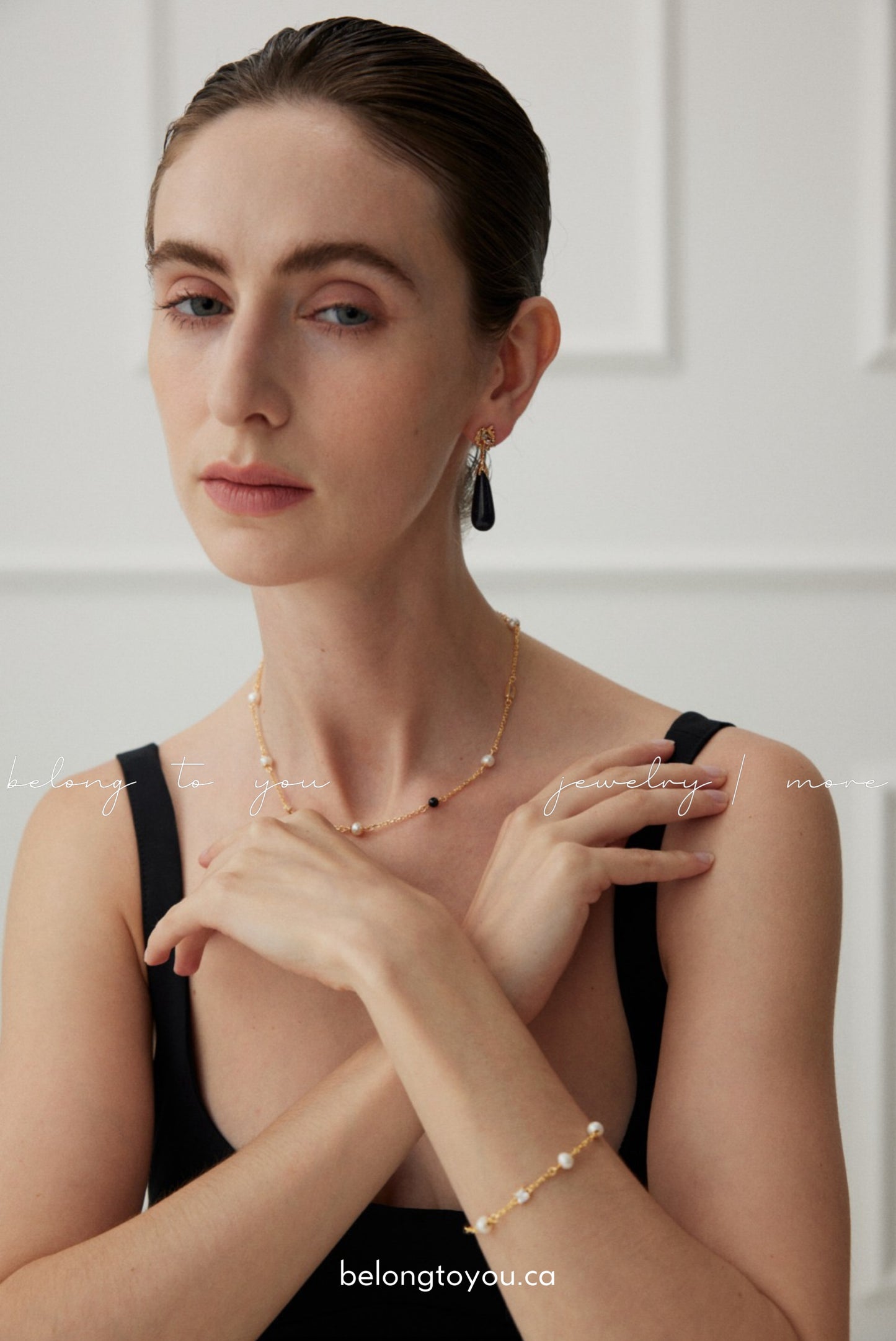 Black Agate Pearl Necklaces