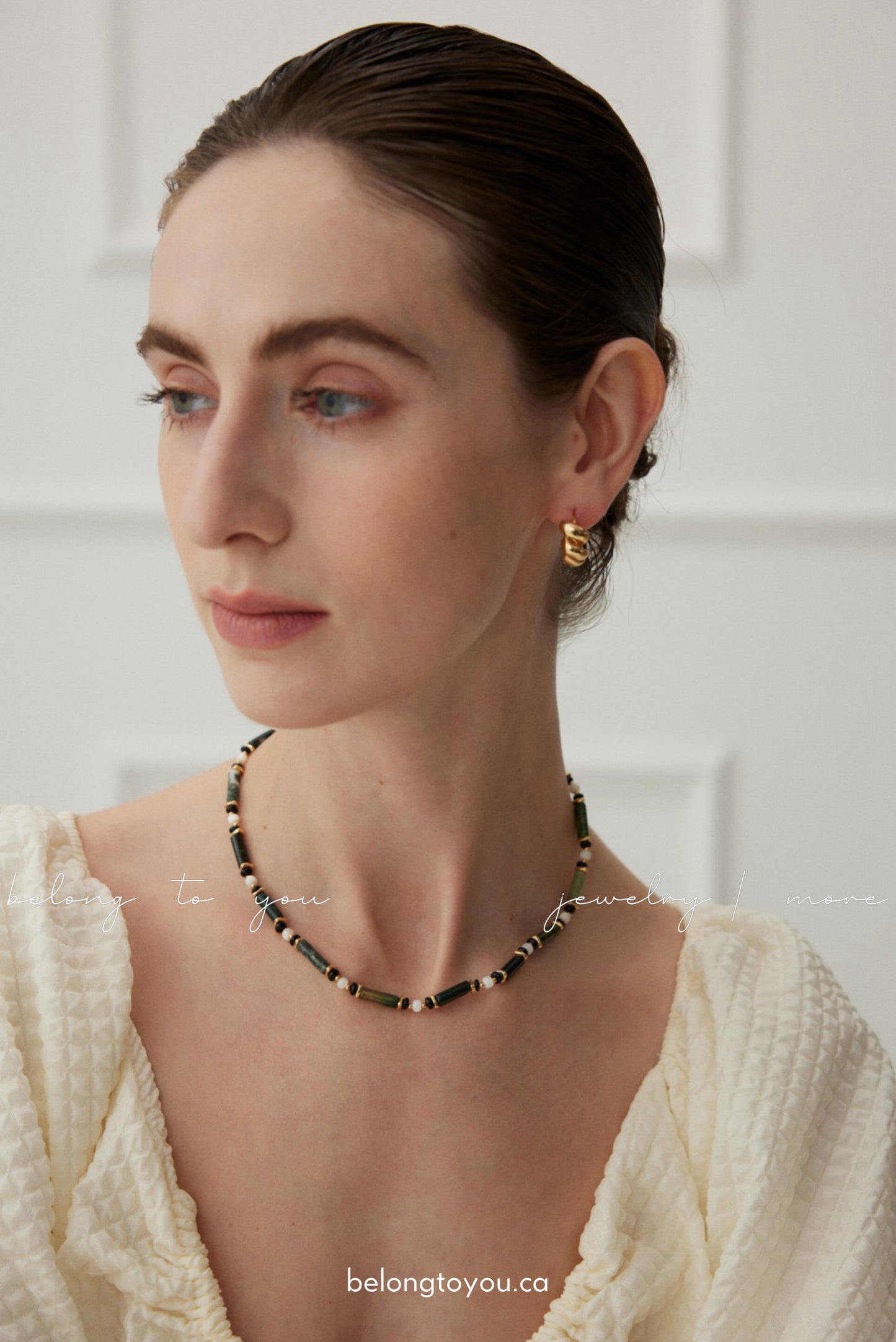 Graceful Ocean Grass Agate Pearl Necklace