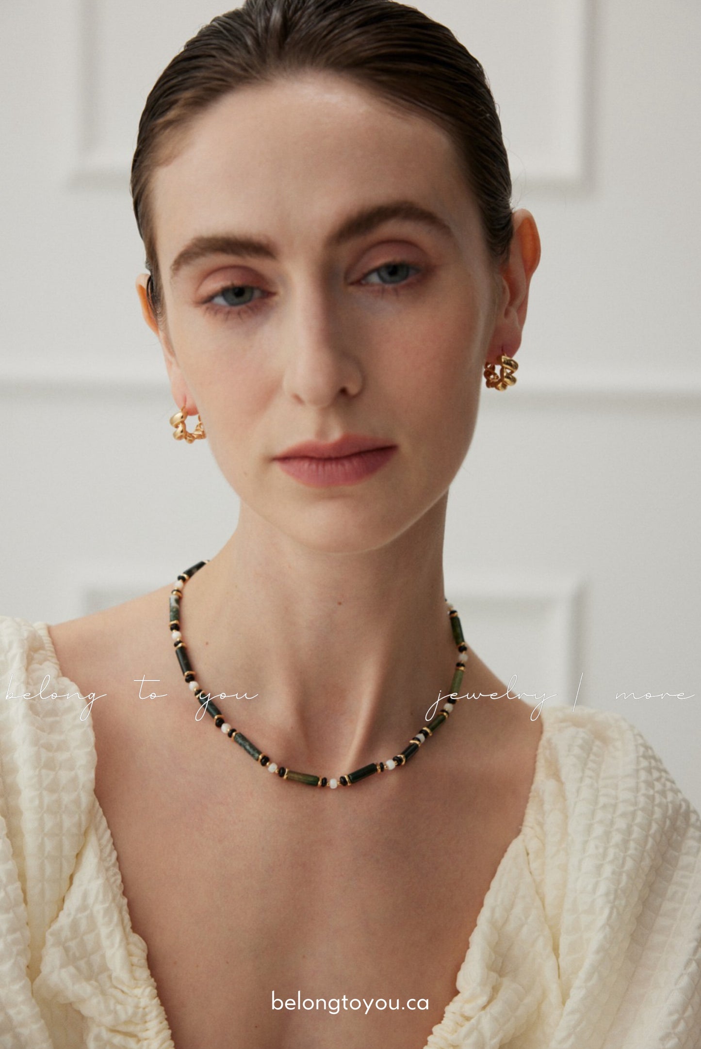 Graceful Ocean Grass Agate Pearl Necklace