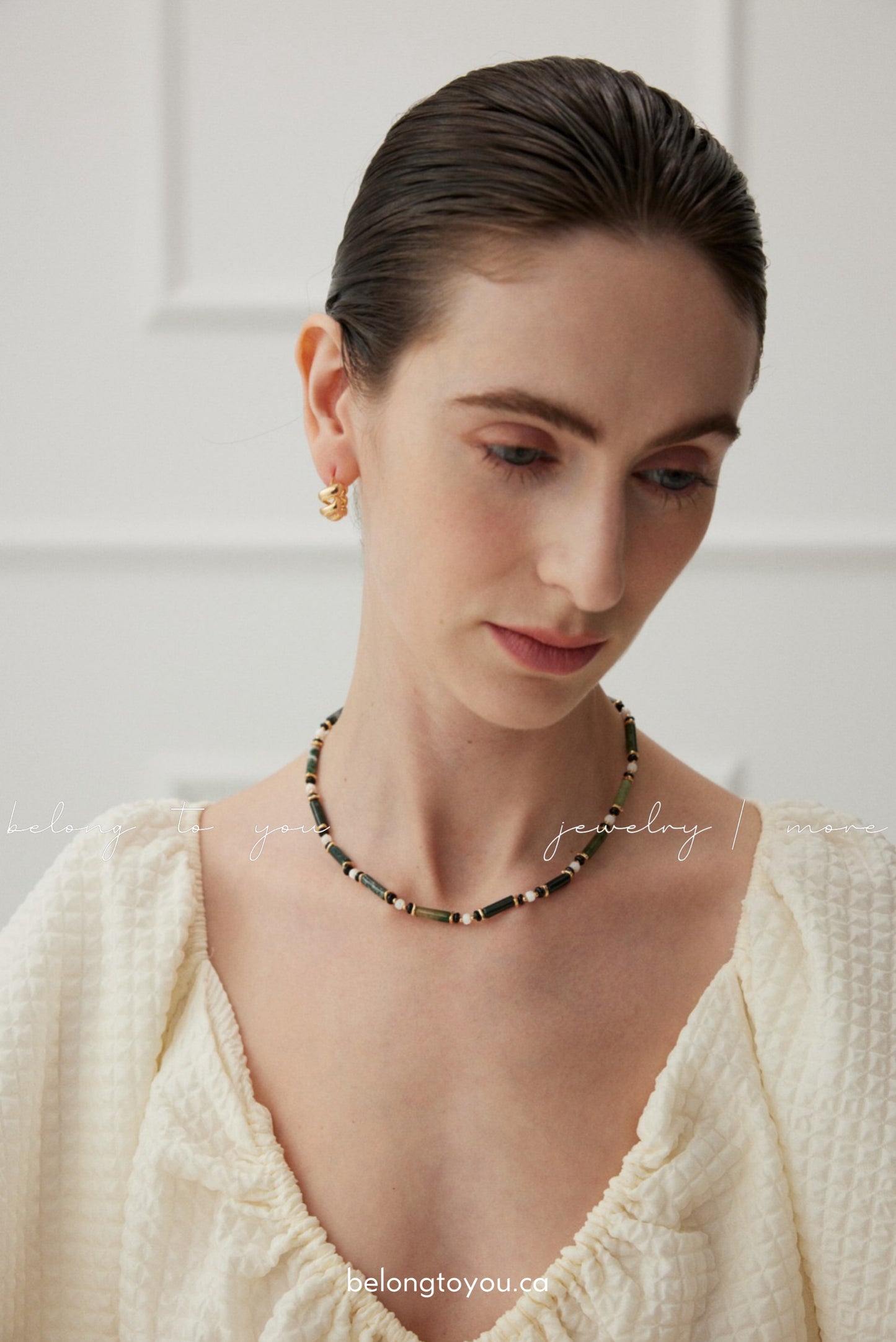 Graceful Ocean Grass Agate Pearl Necklace