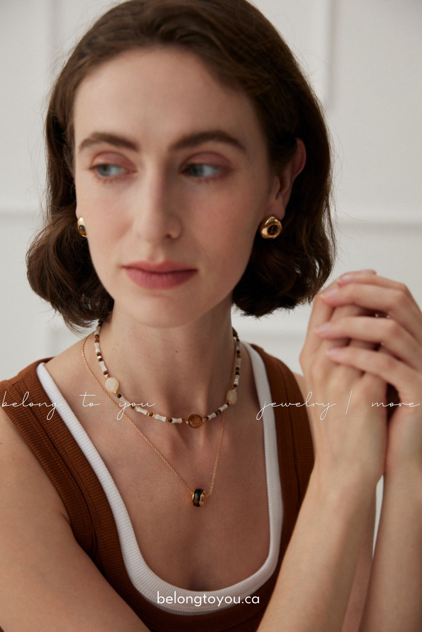 Elegant Tiger's Eye Pearl Necklace